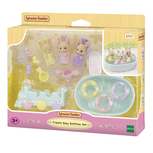 Sylvanian families - set pronti per giocare - set bagnetto dei trigemini - SYLVANIAN FAMILIES