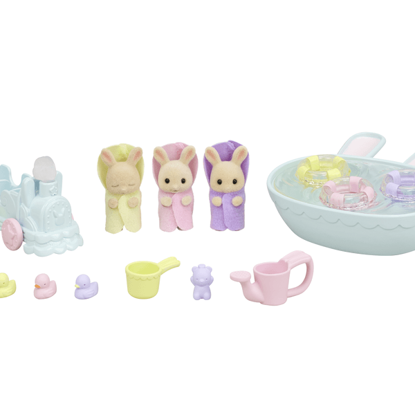 Sylvanian families - set pronti per giocare - set bagnetto dei trigemini - SYLVANIAN FAMILIES