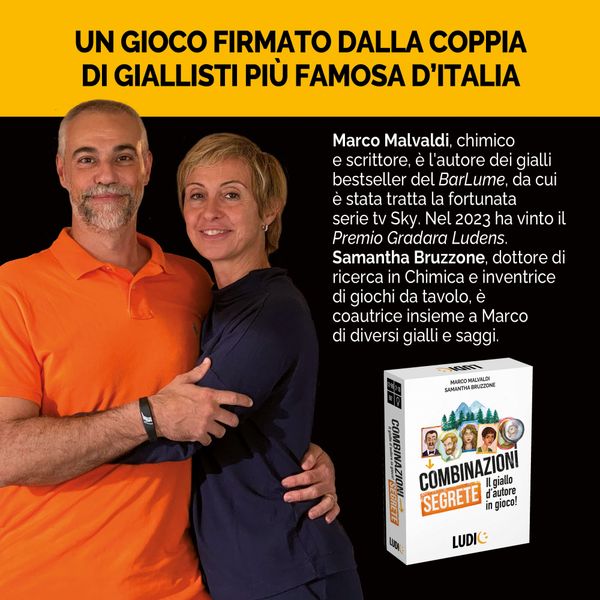 Combinazioni segrete	il giallo d'autore in gioco!	made in italy - LUDIC
