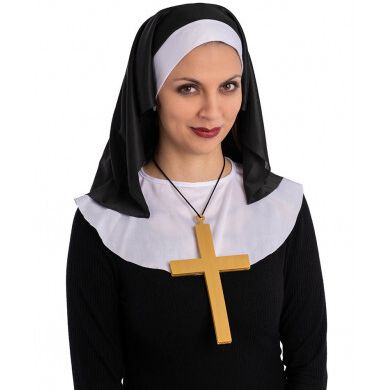 Set suora (copricapo, collarino, collana) in busta c/cav. - 