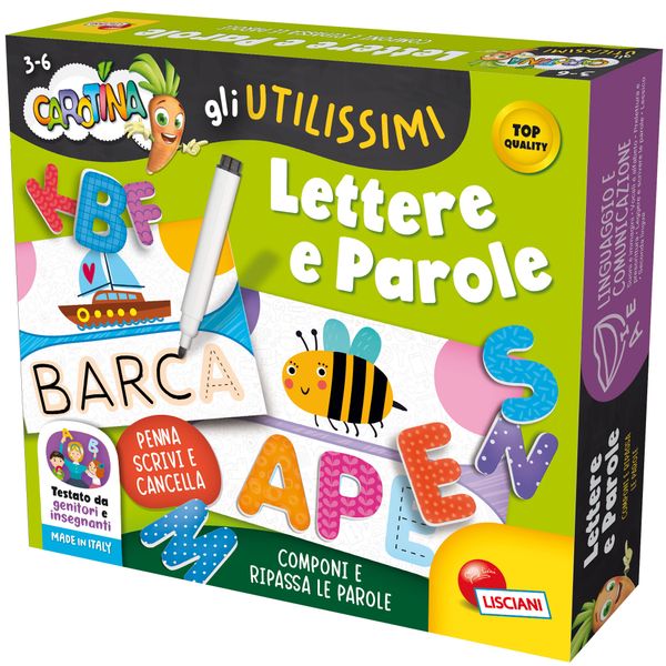 Carotina gli utilissimi lettere e parole - LISCIANI