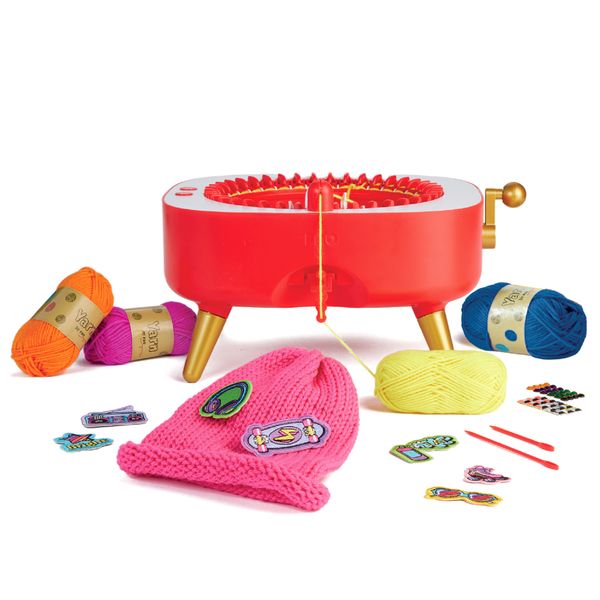 Set per cucire a maglia custome threads power knitting station - FAO Schwarz