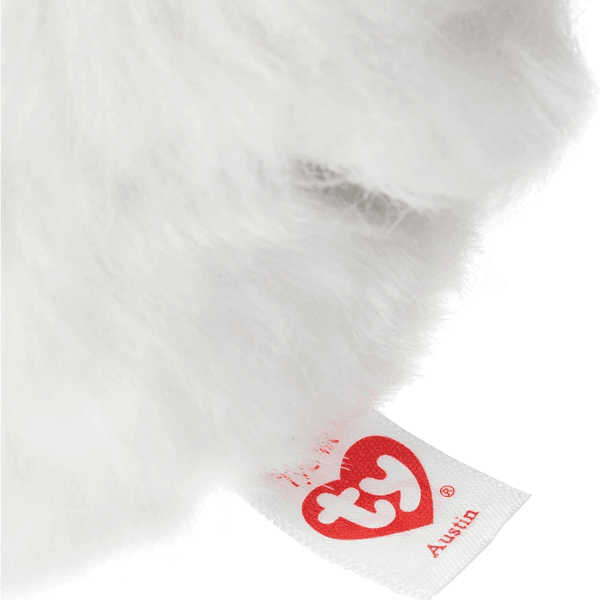 Ty - beanie boos peluche austin, 15 cm, gufo, bianco, t36305 - TY