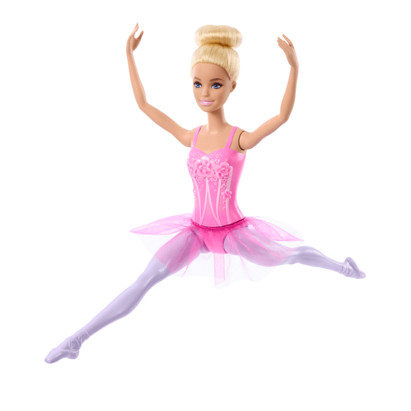 Barbie ballerina base, bambola snodata con tutù e chignon - Barbie