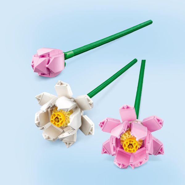Lego creator 40647 fiori di loto, fiori finti per bambini da 8+, bouquet regalo per san valentino, per lei o lui, donna o uomo - LEGO CREATOR, LEGO