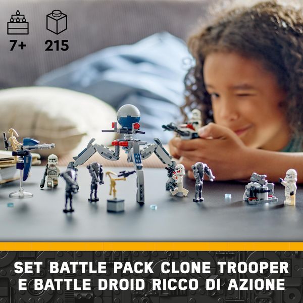 Lego star wars 75372 battle pack clone trooper e battle droid con veicolo giocattolo speeder bike, idea regalo bambini 7+ anni - LEGO® Star Wars™, LEGO, Star Wars