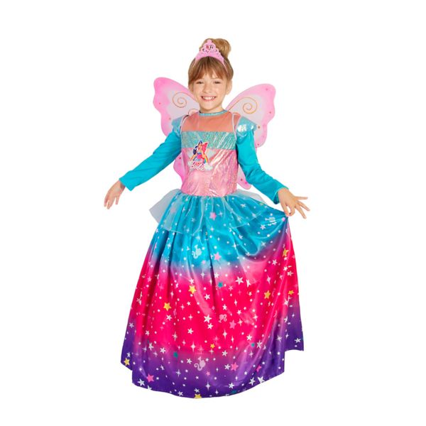 Costume originale barbie fairy con ali e coroncina disponibile in diverse taglie - Barbie