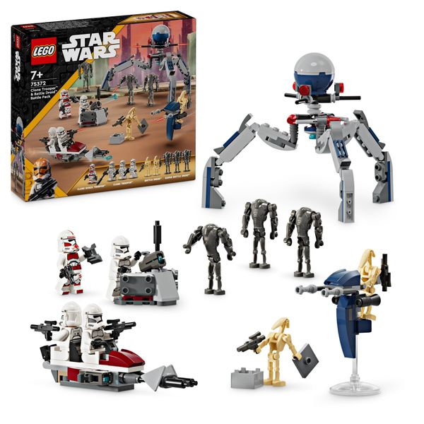 Lego star wars 75372 battle pack clone trooper e battle droid con veicolo giocattolo speeder bike, idea regalo bambini 7+ anni - LEGO® Star Wars™, Lego, Star Wars