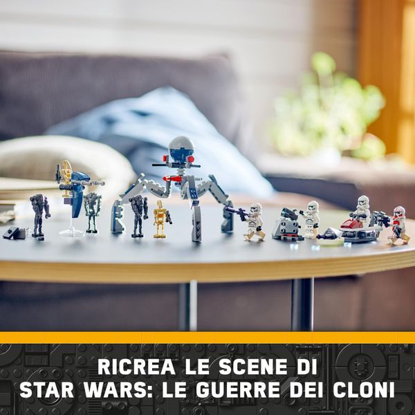 Lego star wars 75372 battle pack clone trooper e battle droid con veicolo giocattolo speeder bike, idea regalo bambini 7+ anni - LEGO® Star Wars™, LEGO, Star Wars