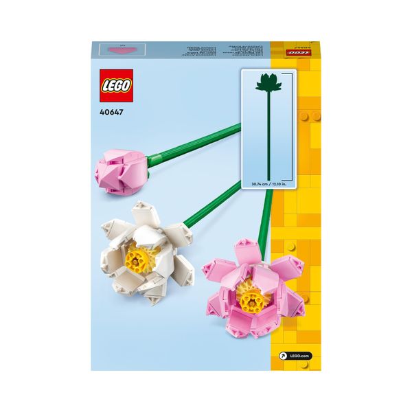 Lego creator 40647 fiori di loto, fiori finti per bambini da 8+, bouquet regalo per san valentino, per lei o lui, donna o uomo - LEGO CREATOR, LEGO