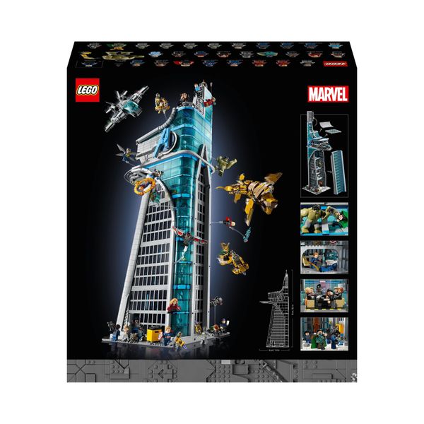 Lego marvel 76269 torre degli avengers, kit modellismo per adulti con modellino di aereo e 31 minifigure, regalo uomo o donna - LEGO SUPER HEROES, Avengers, LEGO, MARVEL