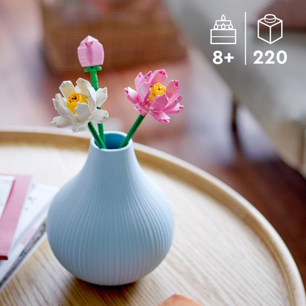 Lego creator 40647 fiori di loto, fiori finti per bambini da 8+, bouquet regalo per san valentino, per lei o lui, donna o uomo - LEGO CREATOR, LEGO