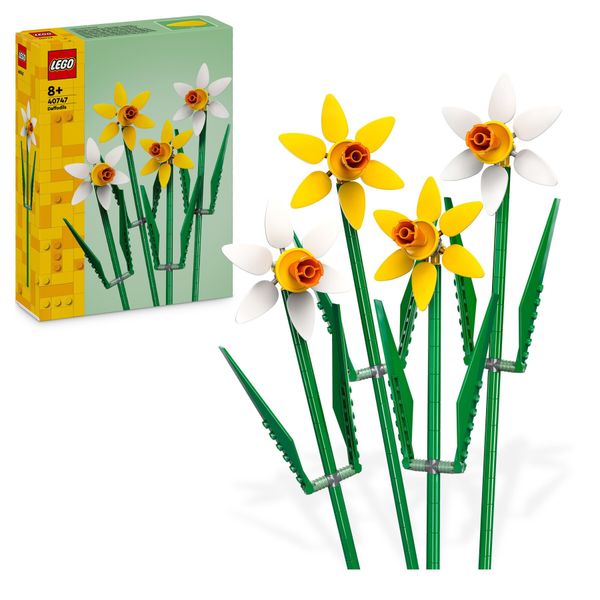 Lego creator 40747 narcisi, fiori finti per bambini 8+, bouquet regalo di san valentino, per lei o lui, per ragazza o ragazzo - LEGO CREATOR, Lego
