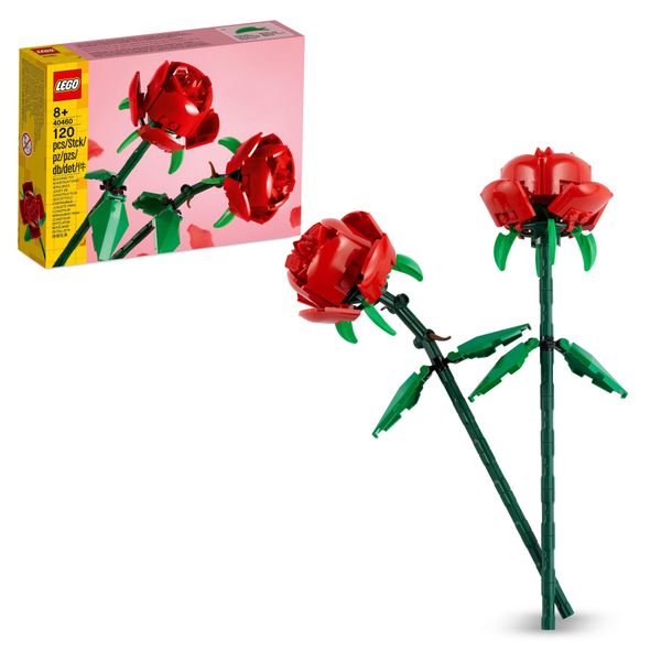 Lego creator 40460 rose set fiori finti compatibile con bouquet di fiori artificiali, regalo di san valentino per lei o lui - LEGO CREATOR, Lego