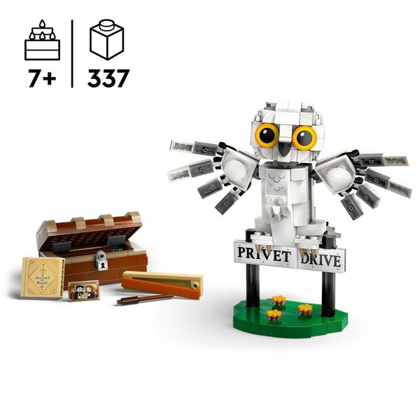 Lego harry potter 76425 edvige al numero 4 di privet drive, gioco per bambini 7+, modellino da costruire di civetta delle nevi - Harry Potter, LEGO® Harry Potter™, LEGO