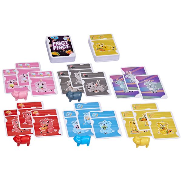 Hasbro gaming - piggy piggy, gioco di carte divertente per famiglie, da 2 a 6 giocatori, dai 7 anni in su - HASBRO GAMING