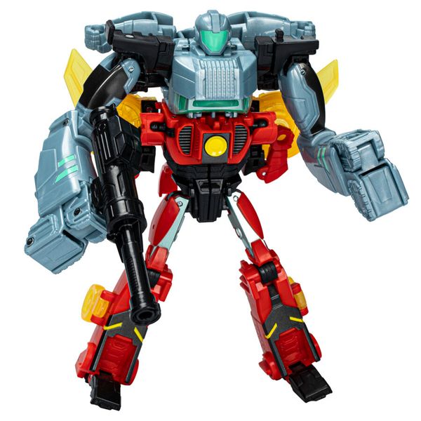 Transformers earthspark, cyber-combiner, action figure robot di twitch terrestre e robby malto - Transformers