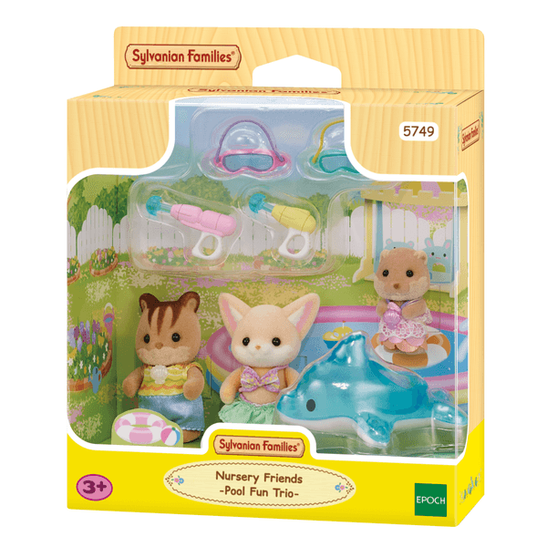 Sylvanian families - personaggi collezionabili - amici dell'asilo - trio in piscina - SYLVANIAN FAMILIES
