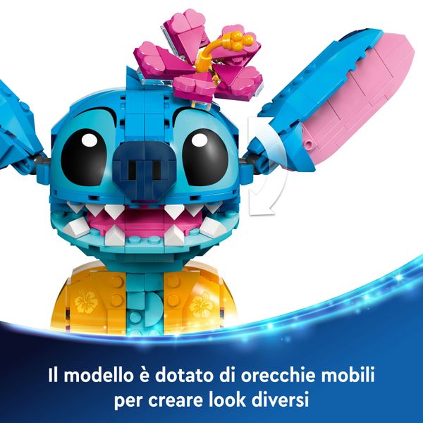 Lego disney 43249 stitch, gioco per bambini 9+, personaggio da costruire con parti mobili, idea regalo divertente dal film - Disney, Disney Stitch, LEGO