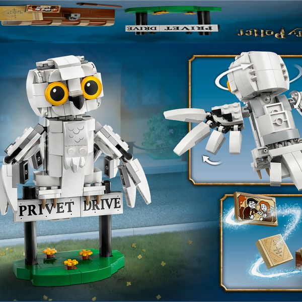 Lego harry potter 76425 edvige al numero 4 di privet drive, gioco per bambini 7+, modellino da costruire di civetta delle nevi - Harry Potter, LEGO® Harry Potter™, LEGO