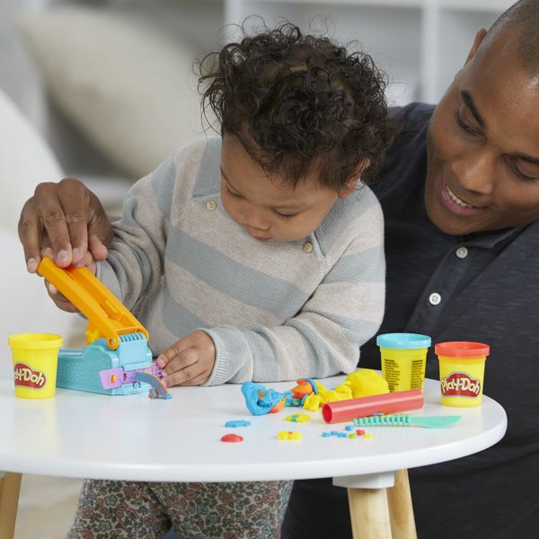 Play-doh, la fabbrica del divertimento, playset di attività manuali, pasta modellabile in 3 colori - PLAY-DOH