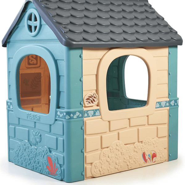 Feber casual house, casetta per bambini con porta apribile, colori pastello, per bambini/e dai 2 anni - FEBER