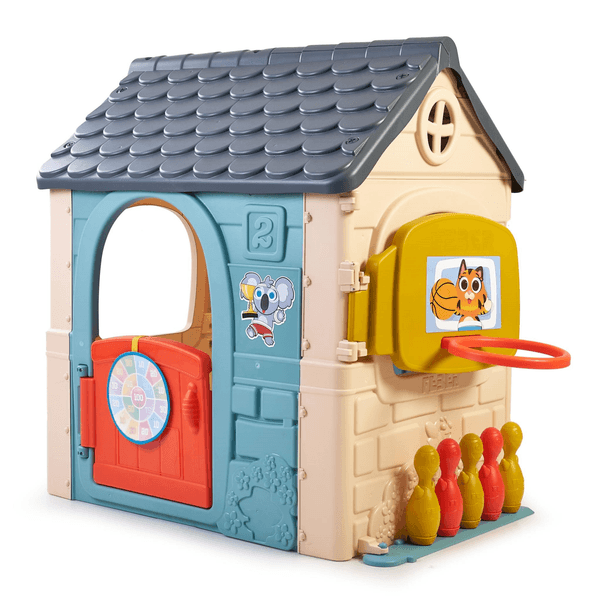 Feber casual 6 activities house, casetta con 6 divertenti attività, colori pastello, per bambini/e dai 3 anni - FEBER