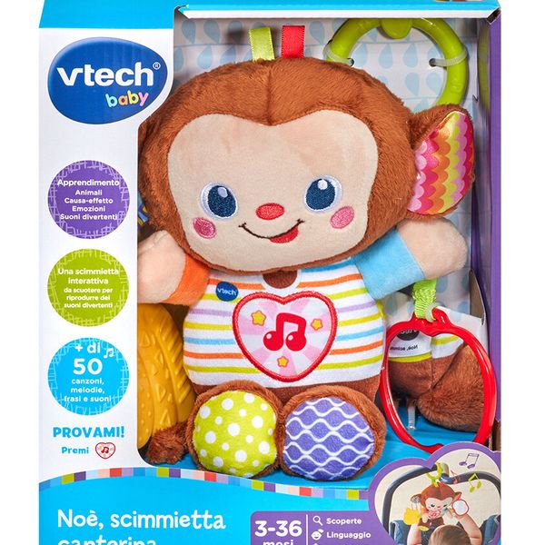 Vtech - noè, scimmietta canterina interattiva con sensore di movimento integrato - VTECH