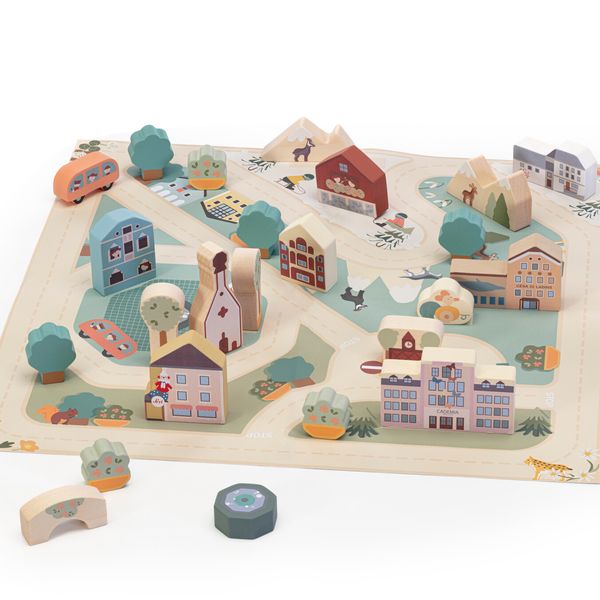 Sevi - play puzzle villaggio delle alpi - Trudi