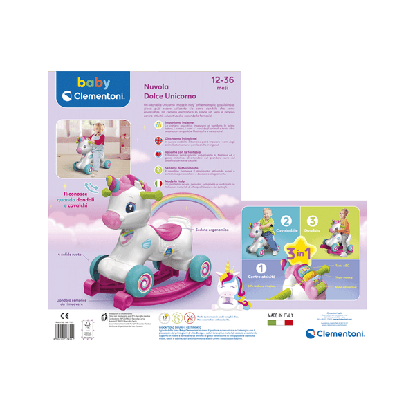 Clementoni - 17855 - nuvola dolce unicorno - BABY CLEMENTONI