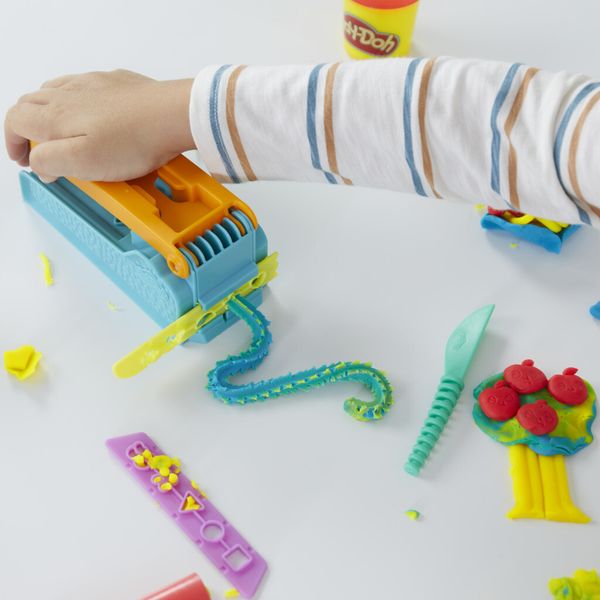 Play-doh, la fabbrica del divertimento, playset di attività manuali, pasta modellabile in 3 colori - PLAY-DOH
