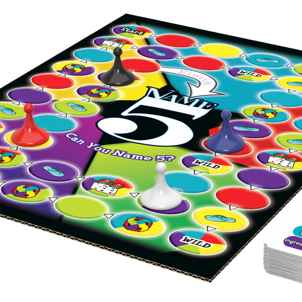 Goliath sparane 5, name 5, gioco di societa', gioco di carte e domande per la famiglia, dai dodici anni in su, divertente e multicolore - GOLIATH