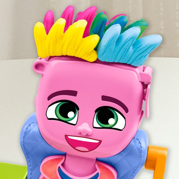 Play-doh - capelli pazzerelli, playset per giocare al parrucchiere, giocattoli di fantasia per bambini e bambine dai 3 anni in su - PLAY-DOH