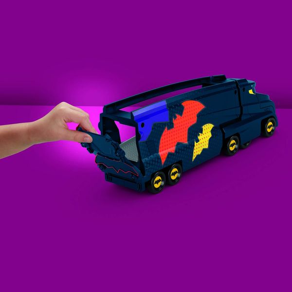 Fisher-price dc batwheels - bat-autotreno, playset autotreno con rampa e veicolo bam batmobile - FISHER-PRICE