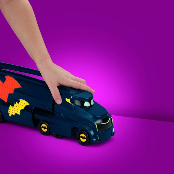 Fisher-price dc batwheels - bat-autotreno, playset autotreno con rampa e veicolo bam batmobile - FISHER-PRICE