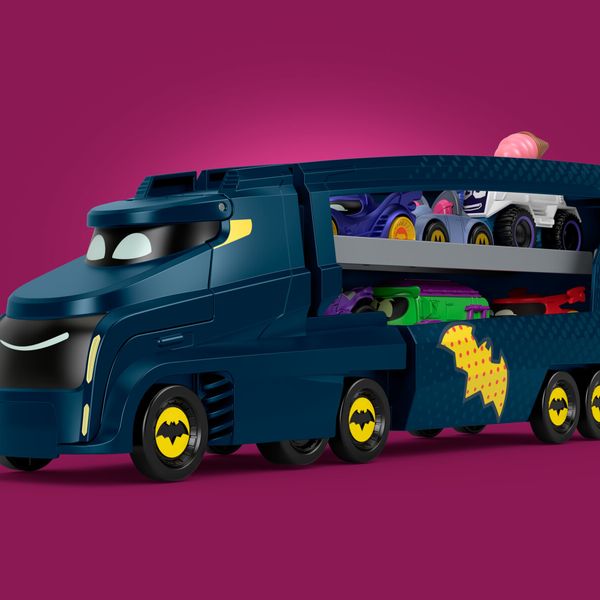 Fisher-price dc batwheels - bat-autotreno, playset autotreno con rampa e veicolo bam batmobile - FISHER-PRICE