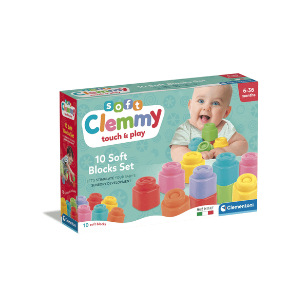Clementoni - 17988 - soft clemmy - confezione 10 mattoncini - CLEMENTONI, CLEMMY