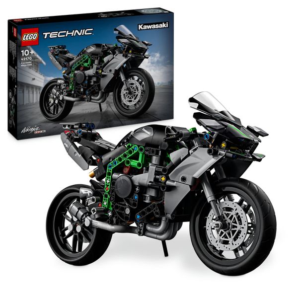 Lego technic 42170 motocicletta kawasaki ninja h2r, giochi per bambini 10+, modellino di moto giocattolo in scala da costruire - LEGO TECHNIC, Lego