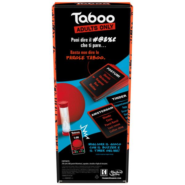 Taboo adults only, gioco di società per soli adulti, giochi da tavolo - HASBRO GAMING