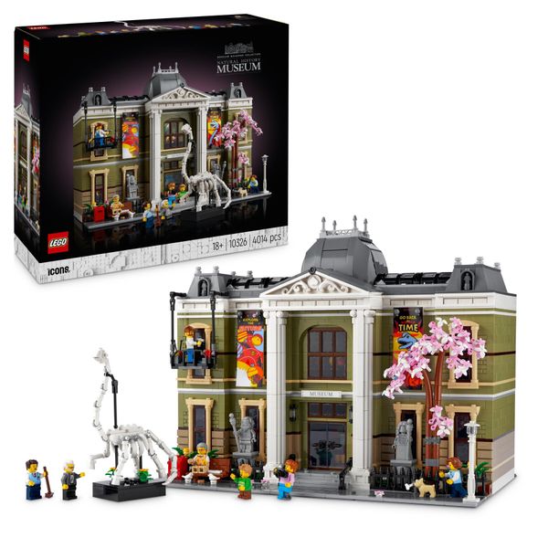 Lego icons 10326 museo di storia naturale, modellino di edificio modulare, idea regalo per adulti, lui, lei, uomo o donna - Lego, LEGO ICONS