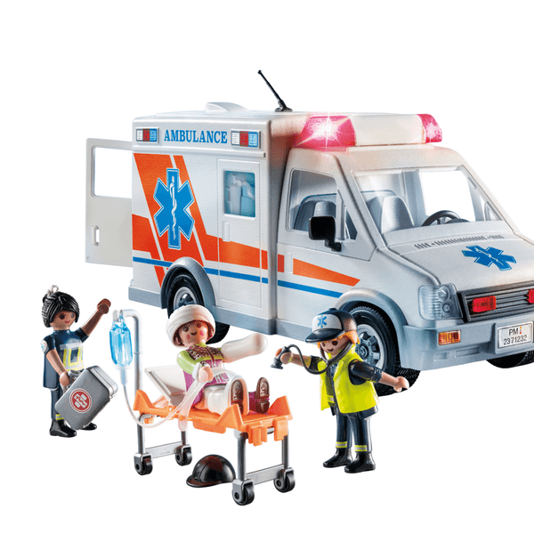 Playmobil 71232 ambulanza us con luci e suoni giocattolo per bambini dai 4 anni - Playmobil