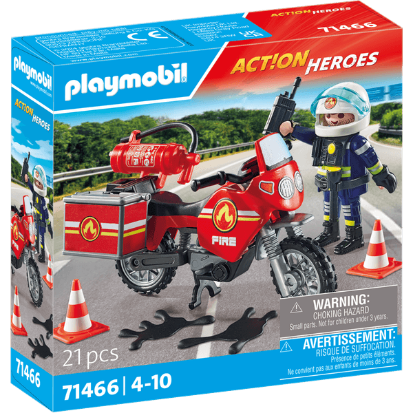 Playmobil 71466 moto dei pompieri per bambini dai 4 anni - Playmobil