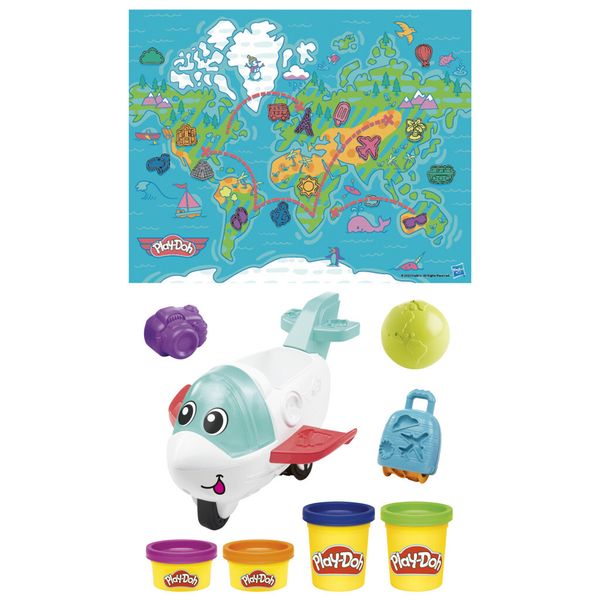Play-doh, il mio primo aeroplano esploratore, starter set per attività manuali, per bambini e bambine - PLAY-DOH