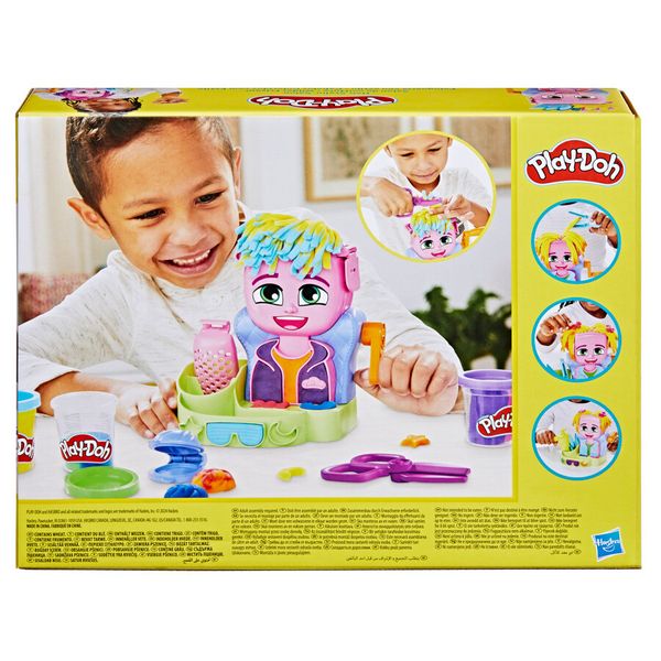 Play-doh - capelli pazzerelli, playset per giocare al parrucchiere, giocattoli di fantasia per bambini e bambine dai 3 anni in su - PLAY-DOH