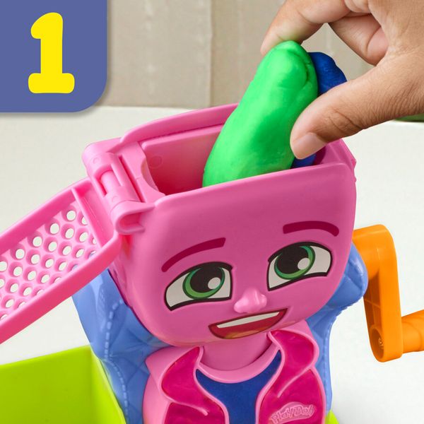 Play-doh - capelli pazzerelli, playset per giocare al parrucchiere, giocattoli di fantasia per bambini e bambine dai 3 anni in su - PLAY-DOH