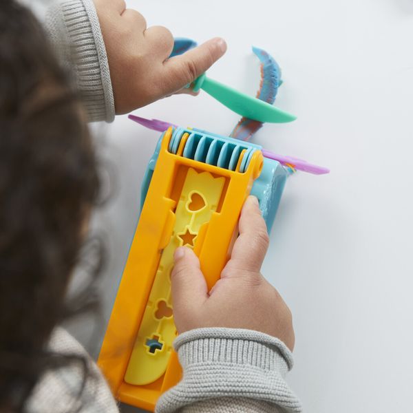 Play-doh, la fabbrica del divertimento, playset di attività manuali, pasta modellabile in 3 colori - PLAY-DOH