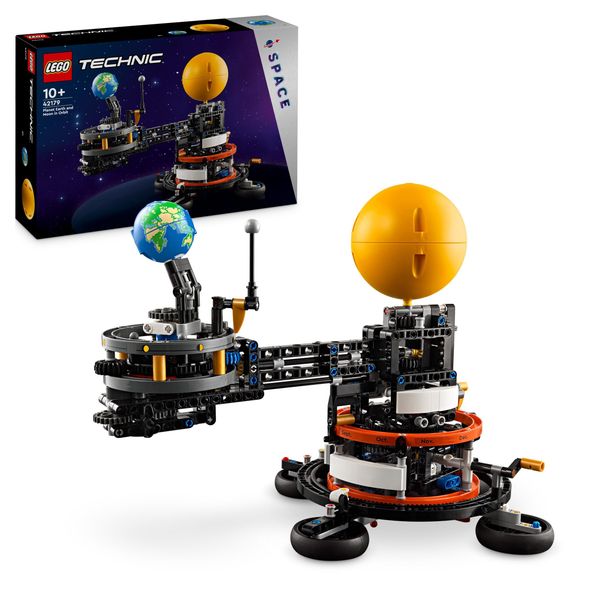Lego technic 42179 pianeta terra e luna in orbita, giochi spaziali per bambini 10+, sistema solare da costruire con rotazione - LEGO TECHNIC, Lego