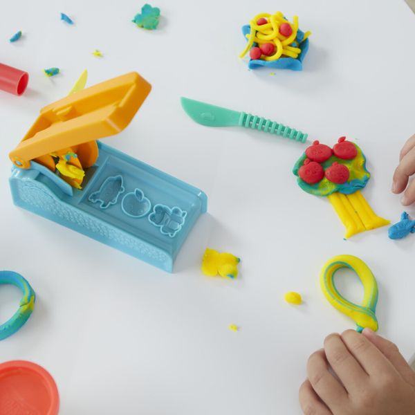 Play-doh, la fabbrica del divertimento, playset di attività manuali, pasta modellabile in 3 colori - PLAY-DOH