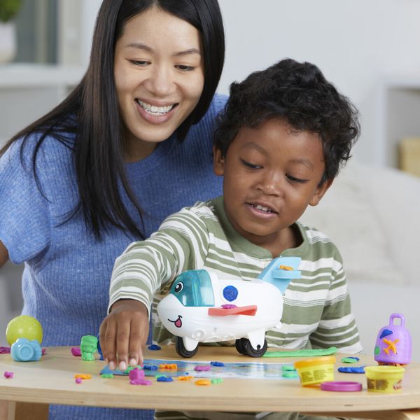 Play-doh, il mio primo aeroplano esploratore, starter set per attività manuali, per bambini e bambine - PLAY-DOH