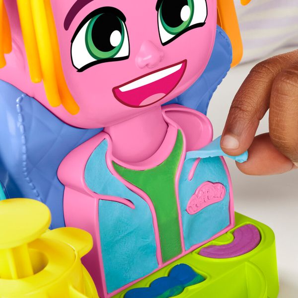 Play-doh - capelli pazzerelli, playset per giocare al parrucchiere, giocattoli di fantasia per bambini e bambine dai 3 anni in su - PLAY-DOH